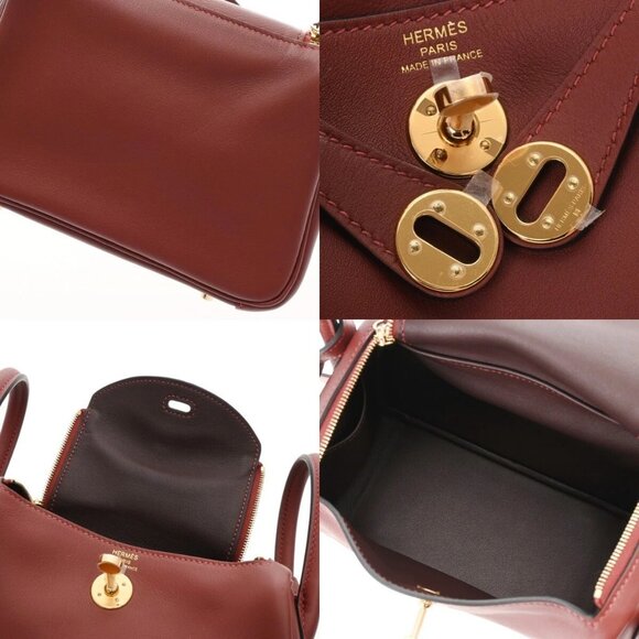 HERMES Lindy Mini 2 Rouge H shoulder bag - Picture 9 of 10